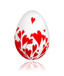 Easter egg with red hearts for your design Easter egg with red hearts for your design
