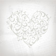 Floral ornament heart shape for your design