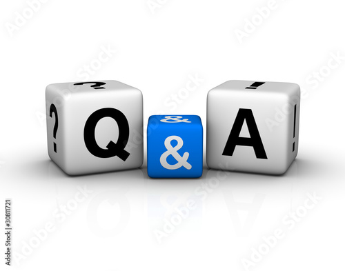Foto: Question and Answers cubes symbol Question and Answers cubes symbol