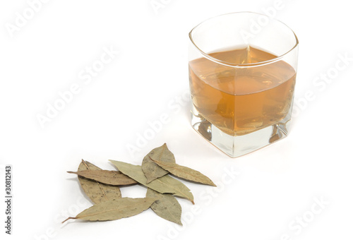 Photo: Decoction of bay leaf. folk medicine Decoction of bay leaf. folk medicine