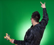 back of a heavy metal guitarist back of a heavy metal guitarist