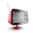 Retro Tv. Schematic view mixed with photorealistic view