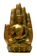 Buddha in meditation isolated over a white background