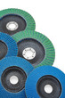 Abrasive disks for grinder isolated on white background