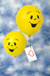 Fröhliche Luftballons mit Botschaft