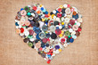 buttons heart. Valentine's Day