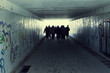 Photo: People in Subway. Light at End of Tunnel People in Subway. Light at End of Tunnel