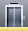 Vektor: elevator with closed door elevator with closed door