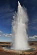 Famous Geyser eruption in a sunny day, Iceland Famous Geyser eruption in a sunny day, Iceland