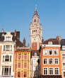 Beffroi et façades d'immeubles du centre ville de Lille Beffroi et façades d'immeubles du centre ville de Lille