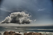 Foto: A big dark cloud betwin the island and yhe coast A big dark cloud betwin the island and yhe coast
