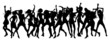 Beautiful women dancing silhouettes Beautiful women dancing silhouettes