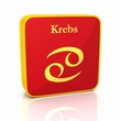 Sternzeichen - Krebs Rot Gold
