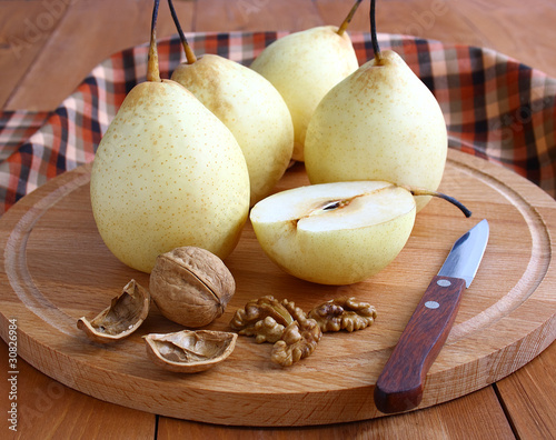 Photo: Pears and nuts. Pears and nuts.