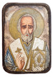 Icon of Saint Nicholas isolatedon white background