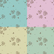 Vector set of vintage wallpaper patterns