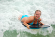Girl on a boogieboard