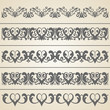 Seamless borders set 2. | Vector illustration.