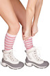women's feet in winter boots