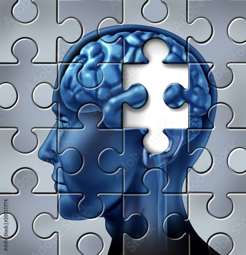 Illustration: Memory loss and alzheimer's medical symbol Memory loss and alzheimer's medical symbol
