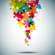 Abstract background made from puzzle pieces