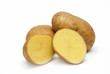 Three potatoes isolate on a white background Three potatoes isolate on a white background