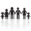 Silhouettes of family