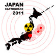 Földrengés Japán szigeten, illusztráció
