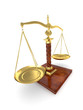 Symbol of justice. Scale. 3d