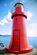 Red lighthouse in La Spezia, Italy Red lighthouse in La Spezia, Italy