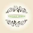 Vintage decor label ornament design emblem