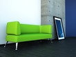 3d Sofa Rendering grün