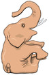 Vector simple drawing - elephant