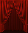 Theater curtain.  Presentation. Cinema.