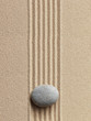 Zen stone in the sand Zen stone in the sand