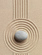 Zen stone in the sand Zen stone in the sand