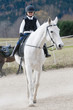 Horse riding - little girl is riding a horse