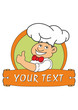 vector illustration of funny chef with place for text