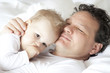 Photo: father and son sleeping father and son sleeping