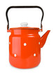 Red teapot isolated on a white background