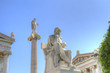 statues of Apollo and Socrates in the Academy of Athens