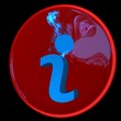 I sign  with flame sphere on red circle