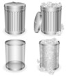 Vector: Trash cans. Trash cans.