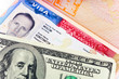 The American visa on page of the Russian international passport