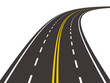 asphalted road on white. Isolated 3D image asphalted road on white. Isolated 3D image