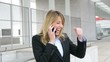 Successful businesswoman talking on the phone