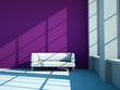 3d Rendering Loft mit weißem Sofa