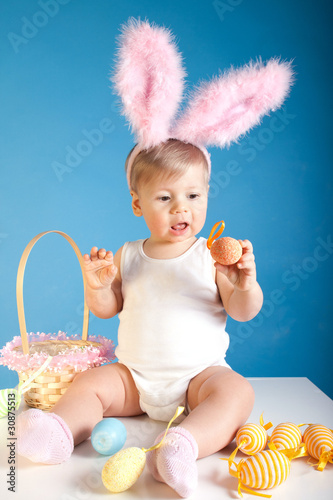 Photo: bab withEaster basket bab withEaster basket