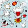 Comic book explosion elements