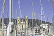 eglise corse et mats de voiliers (vieux port de bastia)